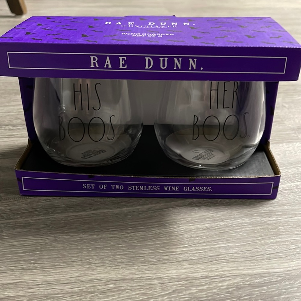 Rae Dunn 🎃👻 stemless wine glasses